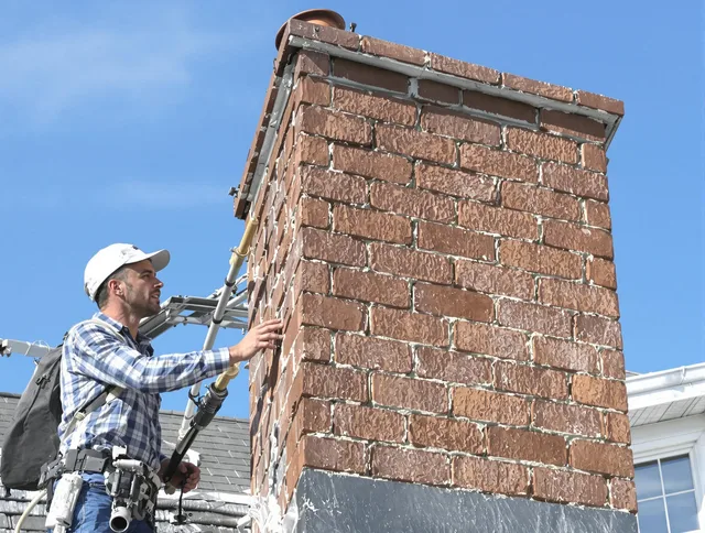 Brickwork for a chimney rebuild by Wilton Chimney Sweep in Wilton, CT