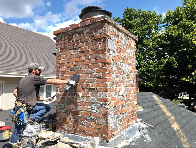 Completed chimney rebuild by Wilton Chimney Sweep in Wilton, CT