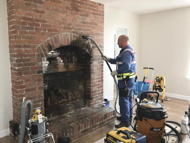 Wilton Chimney Sweep expert performing detailed chimney sweep in Wilton, CT