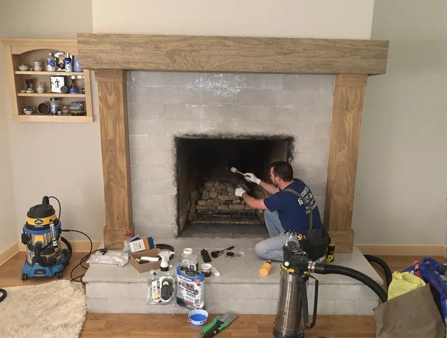 Detailed creosote removal process by Wilton Chimney Sweep in Wilton, CT