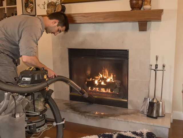 Routine fireplace upkeep by Wilton Chimney Sweep in Wilton, CT
